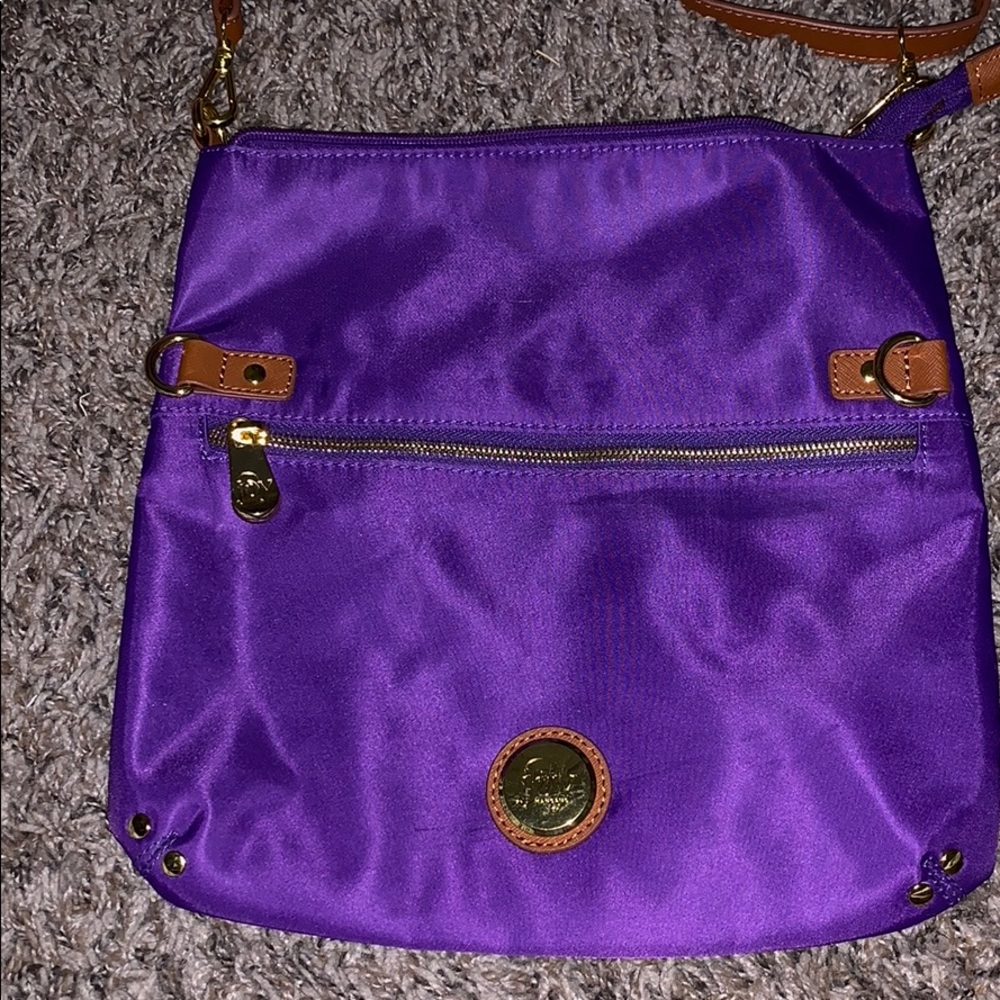 Joy purple and brown crossbody
